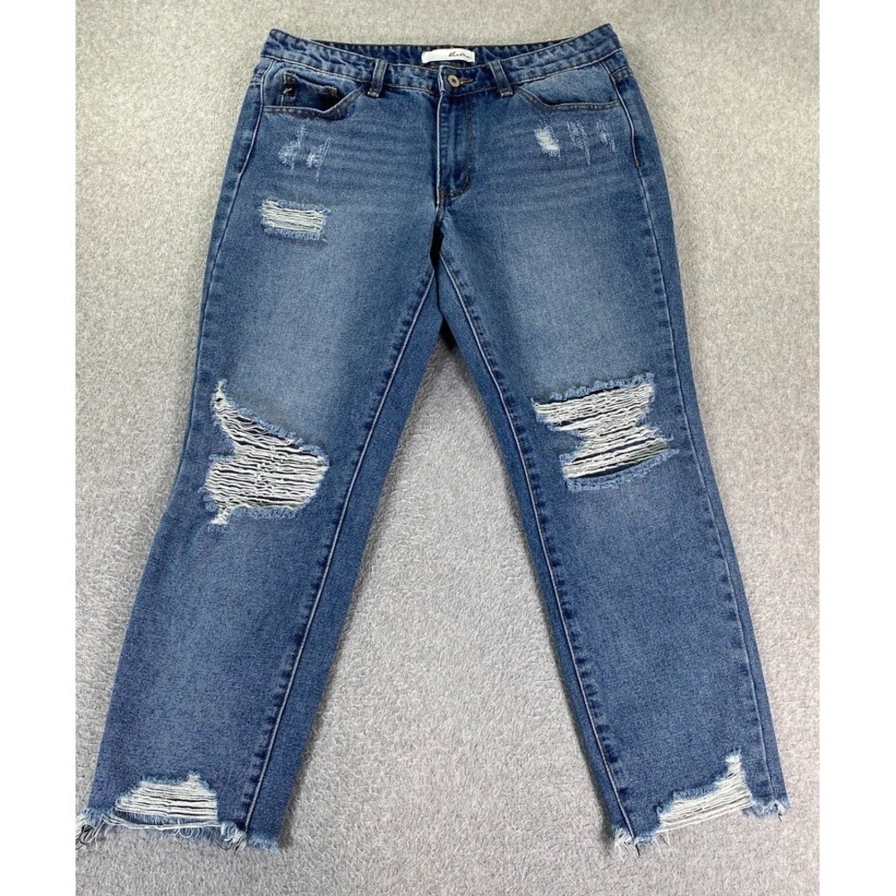 KanCan Classic High Rise Style Frayed Jeans 11/29 Preppy City Boho‎ KC5161M